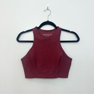 Outdoor Voices High Neck Sports Bra Maroon Size S